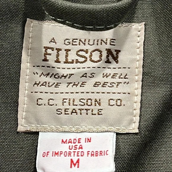 Filson Field Ranger Unlined Jacket in Olive Green Pockets Size M - Picture 2 of 10